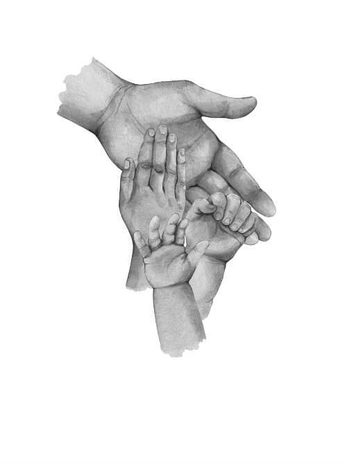 Far til tre - Familieplakat